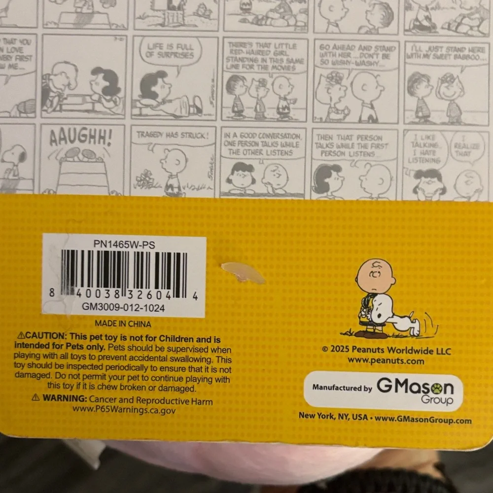 Peanuts Woodstock Plush Toy - Yellow and Pink